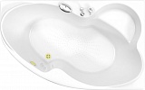 BellSan Акриловая ванна Индиго 168x110 L с гидромассажем белая/золото